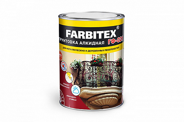 Грунт ГФ-021 FARBITEX серый (1,8 кг)