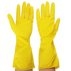 Перчатки резин.;желтые.,М, L,XL (VETTA)